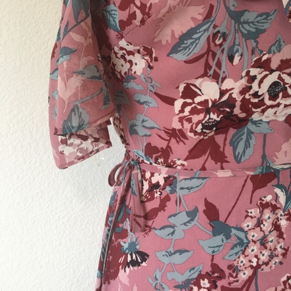 As U Wish Cold Shoulder Floral High Low Maxi Dress - Picture 5 of 7